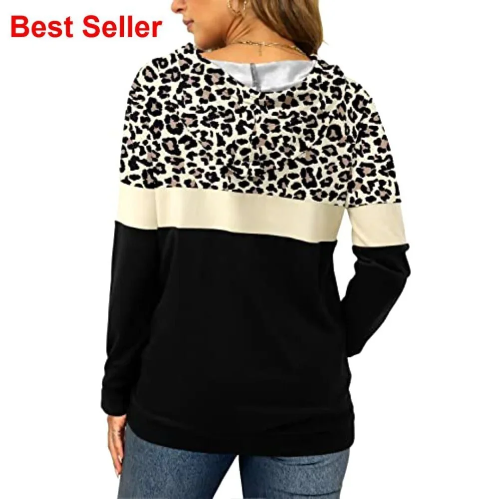 Women's Pullover Hoodie with Pocket, Lightweight Stretchy Fabric, Casual Style